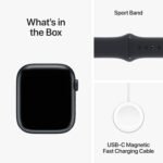 Apple Watch Series 9 [GPS + Cellular 45mm] Smartwatch with Midnight Aluminum Case with Midnight Sport Band M/L. - Image 6