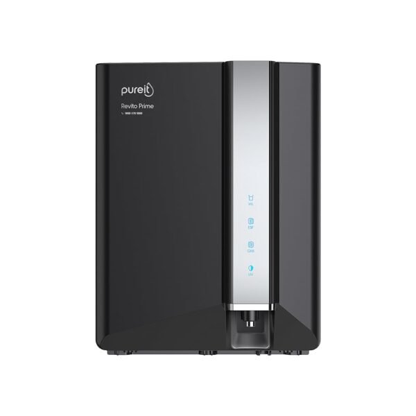 Pureit Revito Prime RO+MF+Mineral+UV in-Tank | 7 stage | 8L Capacity | Upto 70% Water Saving | Suitable for Borewell, Tanker & Municipal Water | DURAViva | Black