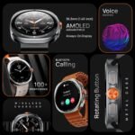 Fire-Boltt Axiom Round Smart Watch 1.43″ Super AMOLED Display with Always‑On Mode, Bluetooth Calling, Rotating Crown, SPO₂ & Heart Rate Monitor, IP67 Waterproof Silicone Smartwatch for Men - Black - Image 3