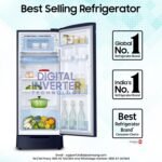 Samsung 183 L, 5 Star, Digital Inverter, Direct-Cool Single Door Refrigerator (RR20D2825HV/NL, Himalaya Poppy Blue, Base Stand Drawer) - Image 2