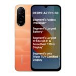 REDMI A7 Pro 5G (Sunset Orange, 4GB RAM,128GB Storage) | Segment's Fastest Processor | Segment's Largest Battery | Segment's Largest & Smoothest 6.9in 120Hz Display