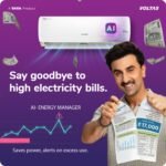 Voltas 1.5 ton 3 Star, New star rated, Inverter Split AC (Copper, Convertible 6-in-1 cooling modes, Ai Enabled, 4-way Swing, Sleep Mode, Auto Clean (183INV VERTIS AI ZEST GOLD, White) - Image 3