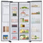Samsung 633 L, 3 Star, Frost Free, Double Door, Convertible 5-in-1 Digital Inverter, Side By Side Refrigerator with AI, WiFi & Water & Ice Dispenser (RS78CG8543S9HL, Silver, Refined Inox) - Image 3