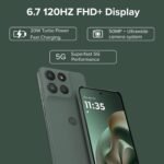 Motorola G67 Power 5G (Pantone Cilantro, 8GB RAM, 128GB Storage) | 6.7" FHD+ 120Hz LCD Display | Snapdragon 7s Gen2 Processor | 50MP + 8MP UW Camera | 7000mAh Battery with 30W Charger | IP64 - Image 2