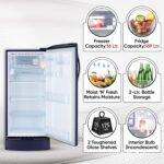 LG 185 L, 5 Star, Smart Inverter Compressor, Direct Cool Single Door Refrigerator (GL-D201ABIU.BBIZEBN, Blue ILAN, Moist N Fresh, Auto Smart Connect & Base Stand Drawer) - Image 3