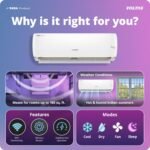 Voltas 1.5 ton 3 Star, New star rated, Inverter Split AC (Copper, Convertible 6-in-1 cooling modes, Ai Enabled, 4-way Swing, Sleep Mode, Auto Clean (183INV VERTIS AI ZEST GOLD, White) - Image 10