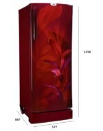 Godrej 185 L 5 Star 5 Years Comprehensive Warranty New Launch Technology| Toughened Glass Shelves| Large Shelve Space Direct Cool Single Door Refrigerator (2026 Model, RD 195EN TAI MN WN, Marine Wine) - Image 6