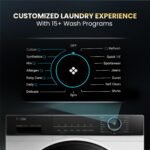 Haier 8 kg 5 Star Powered by AI-DBT with PuriSteam, 525mm Super Drum Fully Automatic Front Load Washing Machine (HW80-IM12929C, Inverter Motor with In-Built Heater, White) - Image 6