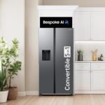 Samsung 633 L, 3 Star, Frost Free, Double Door, Convertible 5-in-1 Digital Inverter, Side By Side Refrigerator with AI, WiFi & Water & Ice Dispenser (RS78CG8543S9HL, Silver, Refined Inox) - Image 8