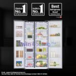 Samsung 653 L, 3 Star, Frost Free, Double Door, Convertible 5-in-1 Digital Inverter, Side By Side AI Enabled Smart Refrigerator with WiFi (RS76CG8003S9HL, Silver, Refined Inox) - Image 5