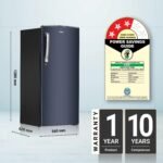 Haier 205 L, 3 Star, Direct-Cool Single Door Refrigerator (HED-213MB-N, Graphite Black) - Image 2