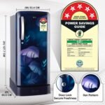 LG 185 L, 5 Star, Smart Inverter Compressor, Direct Cool Single Door Refrigerator (GL-D201ABIU.BBIZEBN, Blue ILAN, Moist N Fresh, Auto Smart Connect & Base Stand Drawer) - Image 5