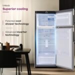 Godrej 244 L 3 Star 5 Years Comprehensive New Launch | Convertible Freezer | 95%+ Food Surface Disinfection | Double Door Refrigerator (2026 Model, RT EONVALOR 280CN RCIF FS ST, Fossil Steel) - Image 4