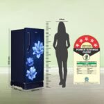 Haier 190L 5 Star Direct Cool Single Door Refrigerator | 3 Toughened Glass Shelves | Fast Ice Making in Just 60 minutes | Large Veg Box| Easy Clean Back (HED-205MFB-P, Marine Peony, Base Stand) - Image 2