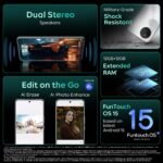 iQOO Z10R 5G (Aquamarine, 8GB RAM, 128GB Storage) | 32MP 4K Selfie Camera | Quad-Curved AMOLED Display | Dimensity 7400 Processor with 750K+ AnTuTu - Image 3