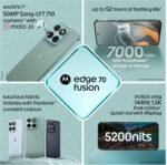 Motorola Edge 70 Fusion (Pantone Blue Surf, 8GB RAM, 128GB Storage) | 6.78" 1.5K 144Hz AMOLED Display | Snapdragon 7s Gen 4 | 50MP Sony LYTIA 710 OIS | 32MP Selfie | 7000mAh Battery | 68W TurboPower | - Image 4