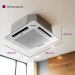 Godrej 2 Ton 3 Star, 360° Cooling, Anti Freeze Protection, Turbo Mode, Self Clean Technology, Pure Air Filter, Fixed Speed Cassette AC (Copper, AC 2.0T CFC 24FTC3 4YA, White) - Image 3