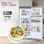 Godrej 223 L 3 Star 5 Years Comprehensive New Launch Convertible Freezer 6-In-1, 30 Days Farm Freshness, Inverter Double Door Refrigerator (2026 Model, RF EON 244CN RCIF ST RH, Steel Rush) - Image 3