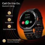 Fire-Boltt Axiom Round Smart Watch 1.43″ Super AMOLED Display with Always‑On Mode, Bluetooth Calling, Rotating Crown, SPO₂ & Heart Rate Monitor, IP67 Waterproof Silicone Smartwatch for Men - Black - Image 7