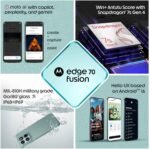 Motorola Edge 70 Fusion (Pantone Blue Surf, 8GB RAM, 128GB Storage) | 6.78" 1.5K 144Hz AMOLED Display | Snapdragon 7s Gen 4 | 50MP Sony LYTIA 710 OIS | 32MP Selfie | 7000mAh Battery | 68W TurboPower | - Image 3
