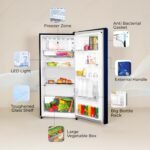Haier 190L 2 Star Direct Cool Single Door Refrigerator | Toughened Glass Shelves | Fast Ice Making in Just 60 minutes | Large Veg Box| Easy Clean Back (HED-202TMHA-N, Marine Hilton) - Image 3