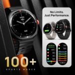 Fire-Boltt Axiom Round Smart Watch 1.43″ Super AMOLED Display with Always‑On Mode, Bluetooth Calling, Rotating Crown, SPO₂ & Heart Rate Monitor, IP67 Waterproof Silicone Smartwatch for Men - Black - Image 8