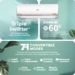 Haier 1 Ton 4 Star Smart Split AC (3470W, Copper, Wi-Fi, 4-Way Swing, 7 in 1 Convertible, Anti Bacterial Filter, Cools at 60°C Temp, 20 Mtr. Air Throw - HSU13K-PYFR4BN-INV, White) - Image 4