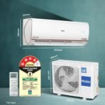 Haier 1 Ton 4 Star Smart Split AC (3470W, Copper, Wi-Fi, 4-Way Swing, 7 in 1 Convertible, Anti Bacterial Filter, Cools at 60°C Temp, 20 Mtr. Air Throw - HSU13K-PYFR4BN-INV, White) - Image 6