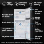 Samsung 419 L, 3 Star, Convertible 5-in-1, Digital Inverter, Frost Free Double Door, Bespoke AI WiFi Refrigerator (RT45HG6A43B1HL, Black DOI, 2026 Model) - Image 5