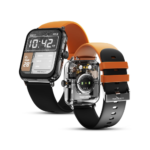 Fire-Boltt Ninja Phantom Smart Watch 1.83” Display, Transparent Clear Body Design, Bluetooth Calling, 120+ Sports Modes, Voice Assistant, AI Outfit Watch Face Smartwatch for Men & Women Blaze Orange