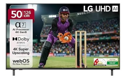 LG 126 cm (50 inches) UA82 AI Series 4K Ultra HD (3840 x 2160) Smart webOS LED TV 50UA82006LA