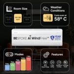 Samsung 1.5Ton 3Star,New Star rated, Bespoke AI WindFree Inverter Smart Split AC (WiFi, Energy Saving, Voice Control, Powerful Cooling, Digital Inverter,4 Way swing, 5 Step Convertible,AR60H18D1LWNNA) - Image 3