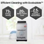 Samsung 7 kg, 5 Star, Eco Bubble Technology, Digital Inverter Motor, Soft Closing Door, Fully-Automatic Top Load Washing Machine (WA70BG4441YYTL, Lavender Gray) - Image 4