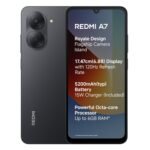 REDMI A7 4G (Black, 3 GB RAM, 64GB Storage) | Large 17.48cm (6.88) Smooth 120Hz Display | 5200mAh 2-Day Battery | Royale Design | Charger in the Box