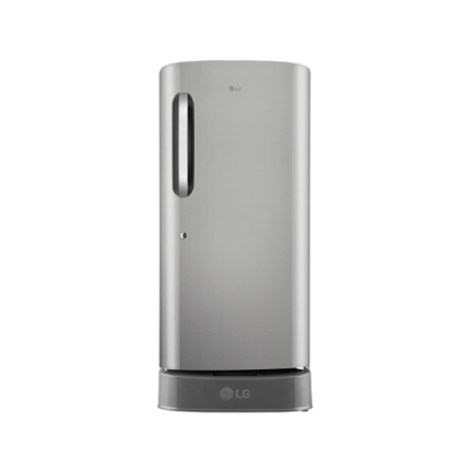 LG 185 L, 5 Star, Smart Inverter, Direct Cool Single Door Refrigerator (GLD1956ZAPZ, Shiny Steel, Base stand with Drawer)