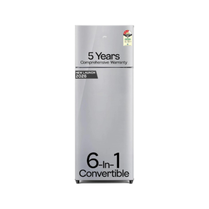 Godrej 223 L 3 Star 5 Years Comprehensive New Launch Convertible Freezer 6-In-1, 30 Days Farm Freshness, Inverter Double Door Refrigerator (2026 Model, RF EON 244CN RCIF ST RH, Steel Rush)