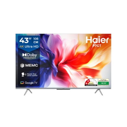 Haier 108 cm (43) P7GT Series 4K Ultra HD Smart LED Google TV 43P7GT-P (Grey)