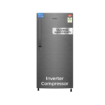 Haier 190L 5 Star Direct Cool Single Door Refrigerator | Inverter Compressor | Toughened Glass Shelves | Fast Ice Making in 60 minutes | Large Veg Box| Easy Clean Back (HED-205DSA-P, Dazzle Steel)