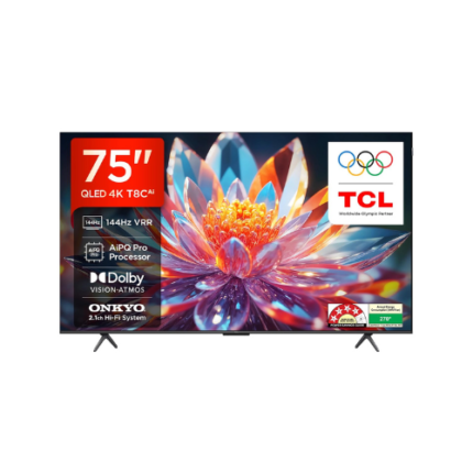 TCL 189 cm (75 inches) 4K Ultra HD Smart QLED Google TV 75T8C Visit the TCL Store