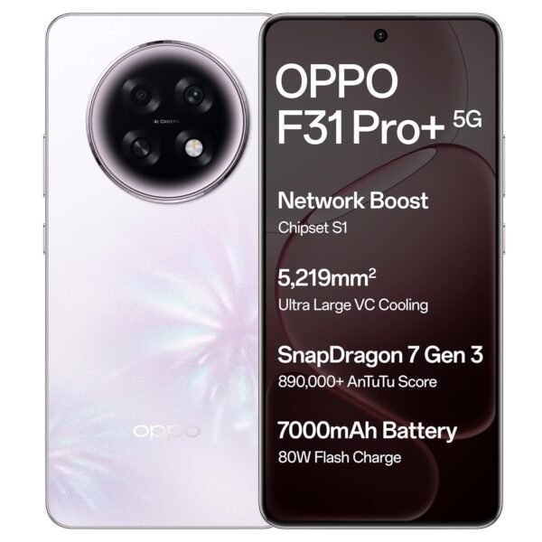 Oppo F31 Pro+ 5G (Gemstone Blue, 12GB RAM, 256GB Storage)