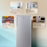 Haier 165L 1 Star Direct Cool Single Door Refrigerator | Wired Shelves | Large Veg Box | Fast Ice Making | Longer Cooling Retention | Easy Clean Back (HED-171MSA-P, Moon Silver) - Image 8