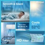 Whirlpool 2 Ton 3 Star, New star rated, 3D cool Inverter Split AC (3D Cool 20T 3S INV EXP S6M3PP0, Copper, Convertible 4-in-1 Cooling Mode, HD Filter White) - Image 8