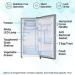 Samsung 189 L, 5 Star, Digital Inverter, Direct-Cool Single Door Refrigerator (RR21H2G25S8/HL, Silver, Elegant Inox, Single Touch Defrost, 2026 Model) - Image 4