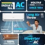 Voltas 1 ton 5 star Inverter Split AC (Copper, Convertible 5-in-1 Cooling Mode, 2-Way Air Swing, Anti-dust Filter with Anti Microbial Coating, Auto Clean (125INV VECTRA ZEN SILVER, White) - Image 8