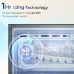 Haier 190L 5 Star Direct Cool Single Door Refrigerator | Inverter Compressor | Toughened Glass Shelves | Fast Ice Making in 60 minutes | Large Veg Box| Easy Clean Back (HED-205DSA-P, Dazzle Steel) - Image 4