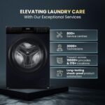 Haier 8 Kg 5 Star Powered by AI-DBT with PuriSteam, 525mm Super Drum Fully Automatic Front Load Washing Machine (EFL80-IM12IBIEBK, Inverter Motor with In-Built Heater, Stainless Steel Drum, Black) - Image 7