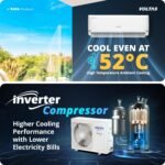 Voltas 1 ton 5 star Inverter Split AC (Copper, Convertible 5-in-1 Cooling Mode, 2-Way Air Swing, Anti-dust Filter with Anti Microbial Coating, Auto Clean (125INV VECTRA ZEN SILVER, White) - Image 6