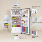 Haier 165L 1 Star Direct Cool Single Door Refrigerator | Wired Shelves | Large Veg Box | Fast Ice Making | Longer Cooling Retention | Easy Clean Back (HED-171MSA-P, Moon Silver) - Image 3
