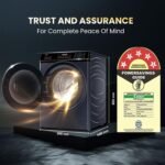 Haier 8 Kg 5 Star Powered by AI-DBT with PuriSteam, 525mm Super Drum Fully Automatic Front Load Washing Machine (EFL80-IM12IBIEBK, Inverter Motor with In-Built Heater, Stainless Steel Drum, Black) - Image 8