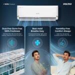 Voltas 1 ton 5 star Inverter Split AC (Copper, Convertible 5-in-1 Cooling Mode, 2-Way Air Swing, Anti-dust Filter with Anti Microbial Coating, Auto Clean (125INV VECTRA ZEN SILVER, White) - Image 4